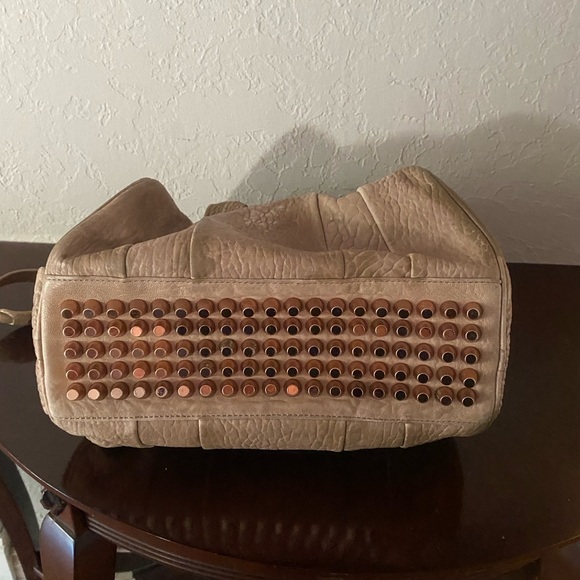 ALEXANDER WANG large Rocco Latte Bag Rosegold Hardware Long Strap  Perfect - Picture 8 of 16